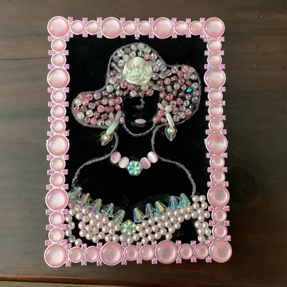 Handmade Jewelry - Handcrafted jewelry art Lady pink iridescent beads earrings necklace pearls